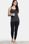 Zivame Knit Poly Thermal Spaghetti Top - Neutral Gray — thumbnail 4